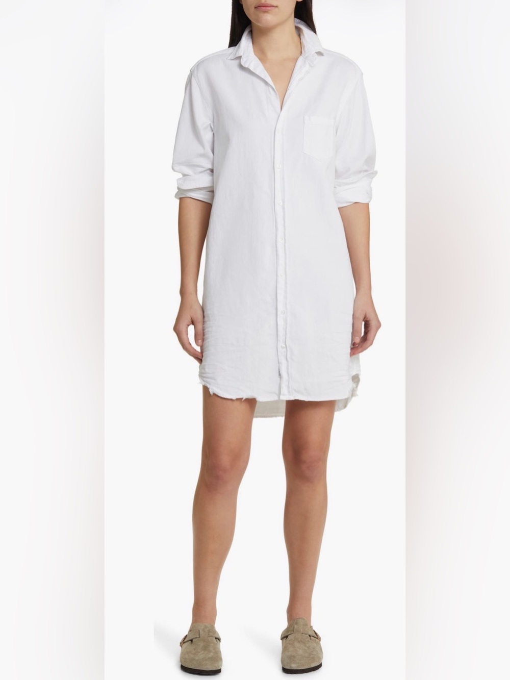 Frank & Eileen Mary Shirtdress Classic Long Sleeve White Size XS
